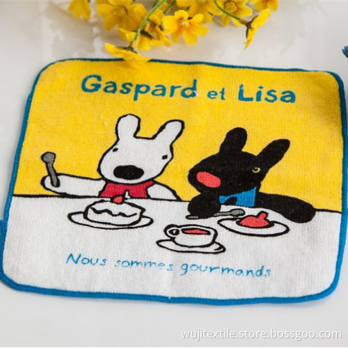 Microfiber Hand Towel Face Towel Printed Handkerchief for Children